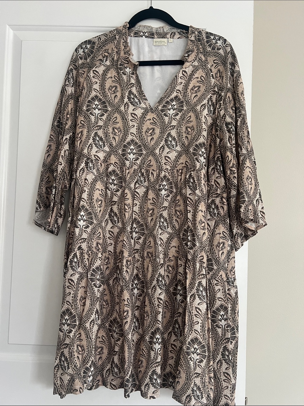 Spartina 449 Maisie Dress Arbor Neutral Paisley – XL